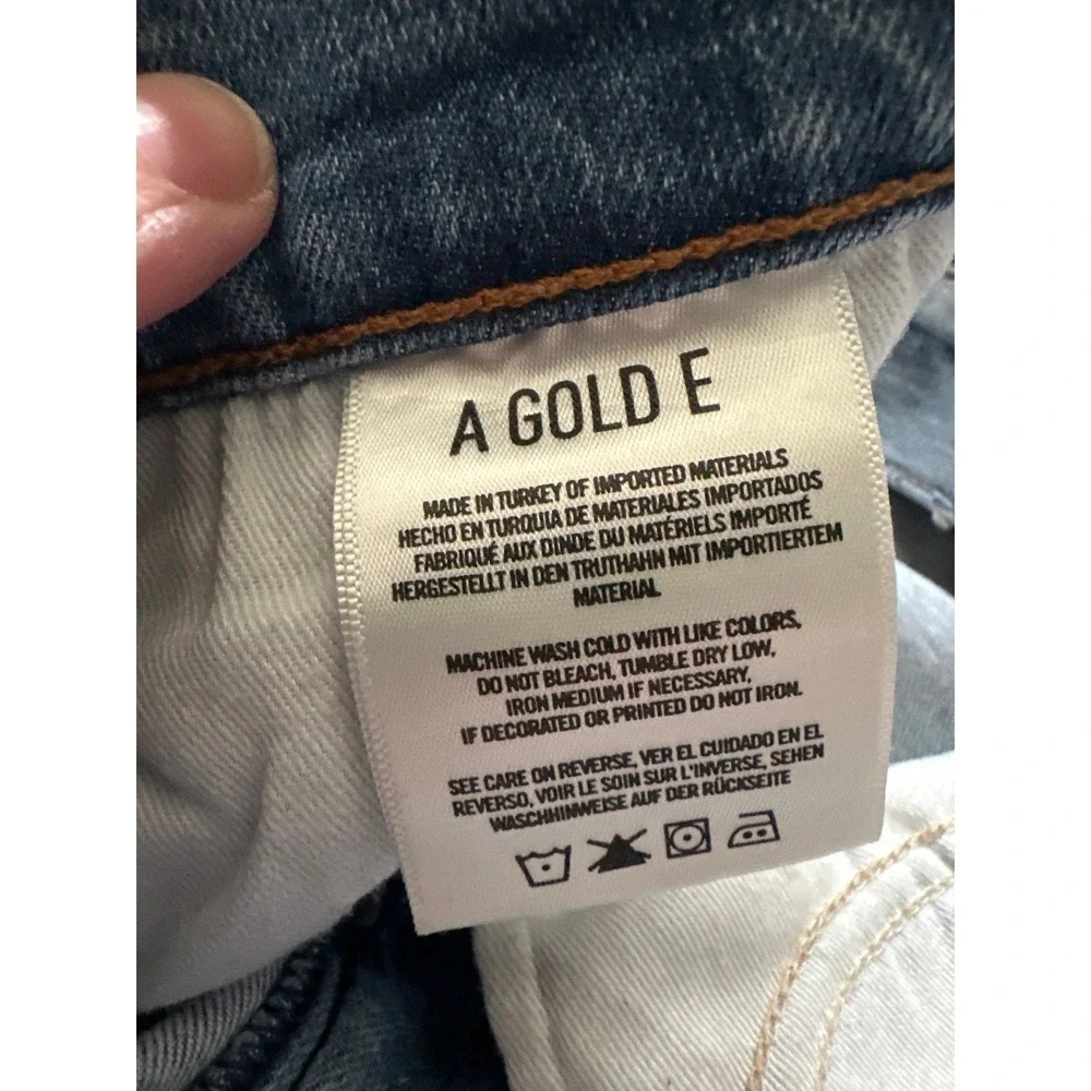 AGOLDE Sophie High Rise Skinny Crop Distressed Jeans Chewed Hem‎ - 31